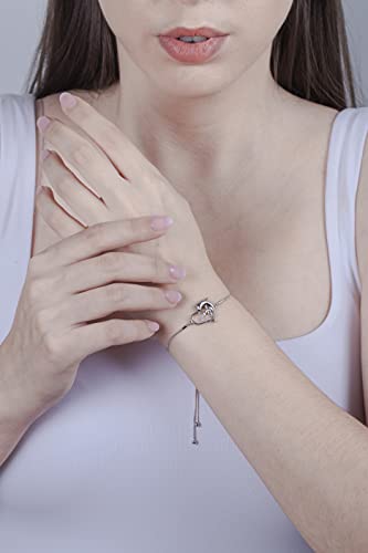 Image of Polar Light Signature Canadian Diamond Charm Bracelet in .925 Sterling Silver - Choice of Rolo or Paperclip Style Chain