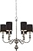 Craftmade 28526-AN Willow Park Fabric Chandelier Lighting, 6-Light, 360 Watts, Antique Nickel (27"W x 28"H)