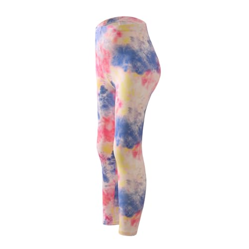 6 Pack Girls Printed Leggings Stretch Leggings for Girls Tie-Dyed Leggings Kids Ankle Length Pants4