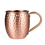 Tazas De Cobre Martillado - Juego De Vasos De Bebidas Mulas Hecho A Mano De 53 Cl, De Bebidas Clásicas De Estilo Moscovita | Tazas De Cobre Martillado Para Cocina, Casa, El