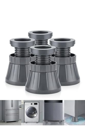 Image of Cool BIT Anti-Vibration Pads for Washing Machine | Heavy Duty Shock Absorbing & Noise Reduction Rubber Pads | Extra Large Adjustable Stand for Front & Top Load Washer, Dryer & Refrigerator (4 Pack)