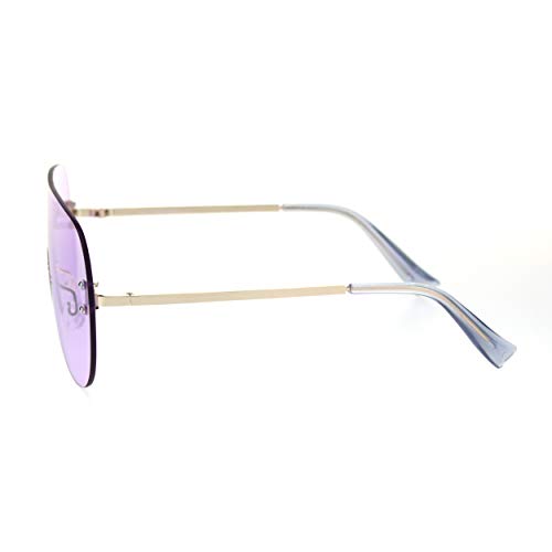 Image of Minimal Shield Rimless Futuristic Large Racer Pilots Sunglasses