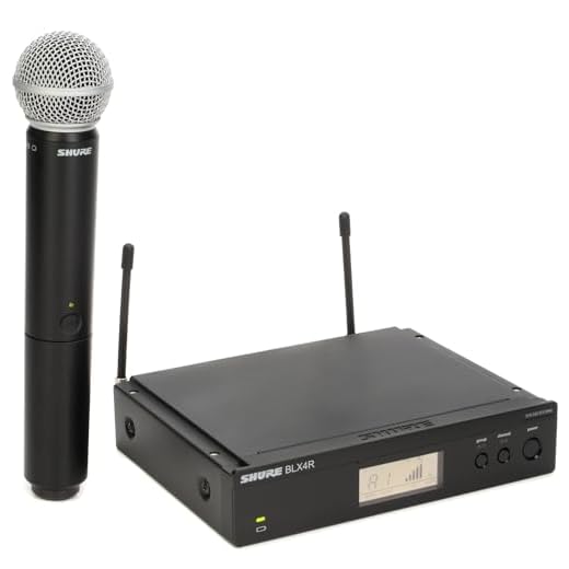 Shure BLX24R/SM58 Sistema de microfone sem fio com microfone vocal portátil SM58