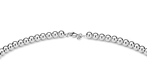 Miabella 925 Sterling Silver Italian Handmade 6Mm Bead Ball Strand Chain Necklace For Women, Made In Italy (Length 18 Inches (Small)) #TOP3