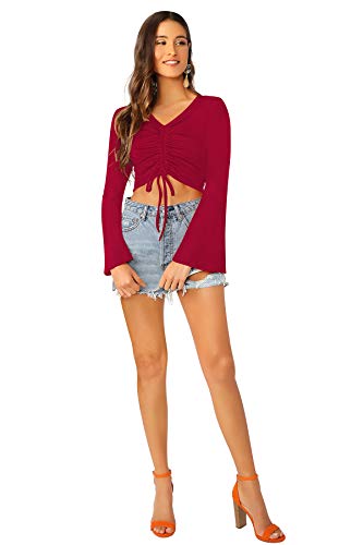 Image of AVINA Women Casual V-Neck Crop top
