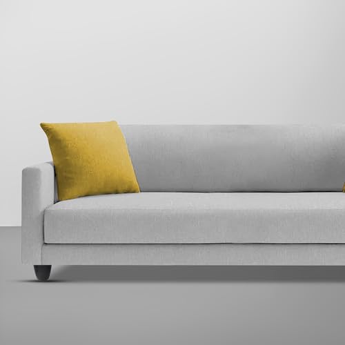 Image of Casaliving Dominic 3 Seater Sofa Set for Living Room (Grey Fabric) Premium Fabric Sofa