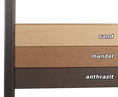 bambus-discount.com Einzelbrett für WPC Sichtschutzzaun anthrazit mit 15 x 2 x 178cm - Einzelprofil Brett WPC-Profil – Bild 8