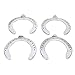 GLOGLOW 4pcs Horseshoe Kit, Aluminum Alloy Light Weight Metal Horseshoes for Racing Racecourse Horse Riding Accessory (Type 5(8.3 X 8.3 X .5in))
