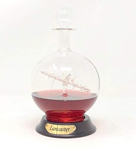 Stunning Glass Model of a Lancaster in a Glass Decanter (Lancaster)