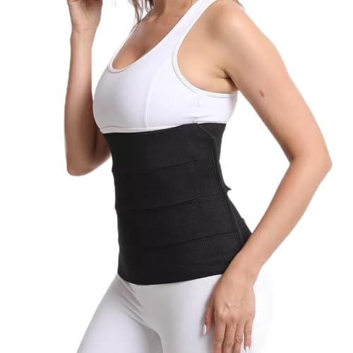 RADE Abdominal Binder, Waist And Stomach Wrap, Hernia And Abdominal Surgery Support, C Section Postpartum Recovery, Core Stabilizer Anti Sciatic Belly Bant For Women And Men (Black, Small)