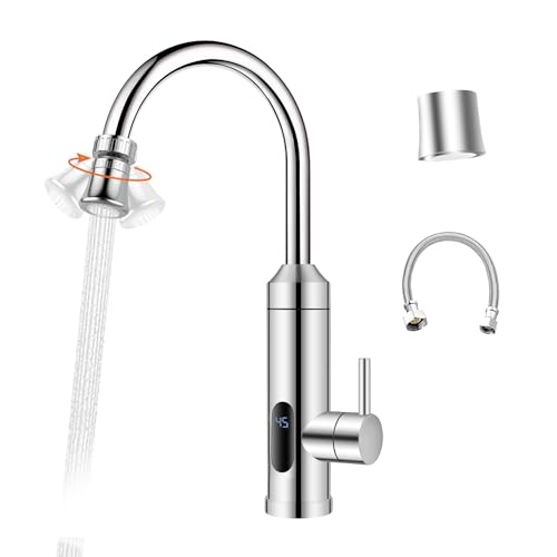 HOGART Elektrische Wasserhahn mit Durchlauferhitzer 230v für Küche, Garten, Bad, Wohwagen, Camping, Smart Heater,...