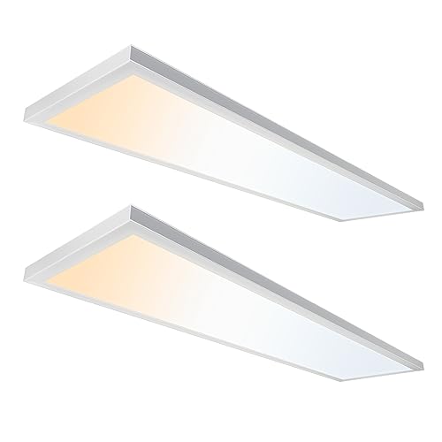 Image of UltraLux 1x4 Surface Mount Slim LED Panel Dimmable 3CCT Matte White 2Pk