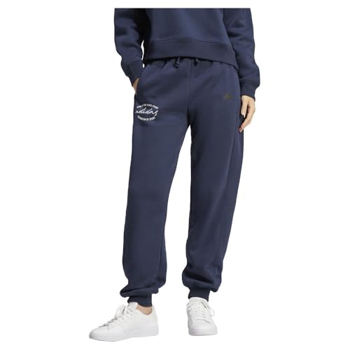 adidas Damen Signature Graphic Print Fleece Loose Pant, Legend Ink, XL