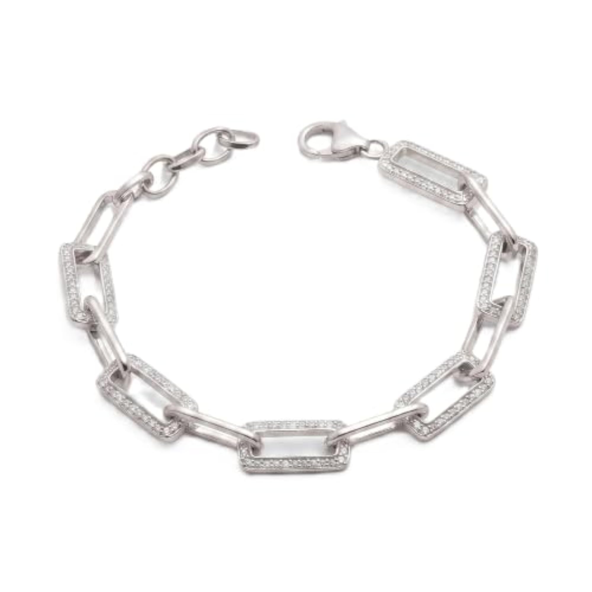 Women's 925 Pure Silver Chain Bracelet, Everyday Elegance