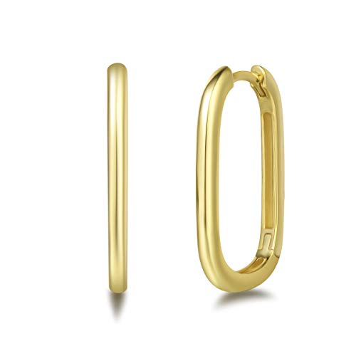 Créoles rectangle argent 925 fini les bijoux ternes avec nos boucles d'oreilles plaqué or