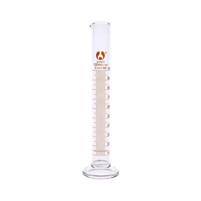 transparenter Messzylinder mit Skala, Laborglas-Messzylinder, transparent, 5–2000 ml(200ml)