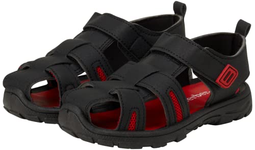 Gerber Baby Boys' Sandals - Closed Toe Fisherman Sports Sandals Water Shoes (Infant/Toddler), Size 9 Toddler, Black/Red