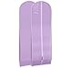 Bags for Less White Wedding Travel and Storage Garment Bag Soft, Breathable, Durable, Rip and Water Resistant Material – Extra Large Size with 10 inch Gusset Clear Vinyl Pouch for Labeling