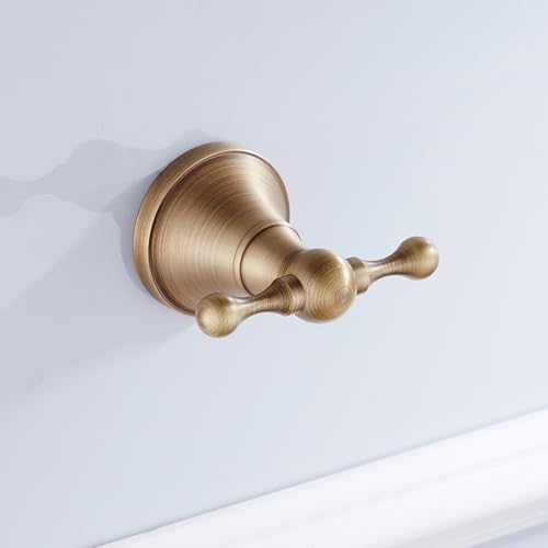 Flybath Coat Hook Antique Brass Towel Robe Hooks Bathroom Kitchen Accessories Wall Mounted, Brushed Bronze