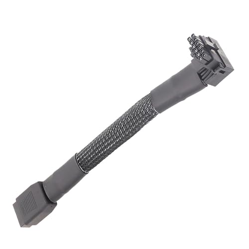 Cable PCIe 5.0 2VHPWR de 16 pines y 600W con conector adaptador en ángulo recto para GPU