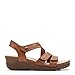 Clarks Women's Calenne Clara Wedge Sandal, Tan Combi, 7