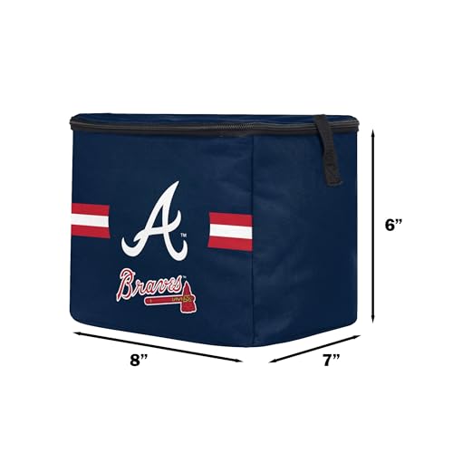 Image of FOCO MLB Officially Licensed Primary Logo Team Stripe 6 or 12 Pack Soft Insulated Game Day Baseball Lunch Tote Cooler