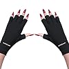 MelodySusie-UV-Glove-for-Gel-Nail-Lamp-Professional-UPF50-UV-Protection-Gloves-for-Manicures-Nail-Art-Skin-Care-Fingerless-Anti-UV-Sun-Glove-Protect-Hands-from-UV-Harm-Sunburn-Home-Outdoor-Use MelodySusie UV Gloves for Gel Nail Lamp, Professional UPF50+ UV Protection Gloves for Manicures, Art Skin Care Fingerless Glove for Women Men Protect Hands from Sun and Nail Dryer Harm (Black)