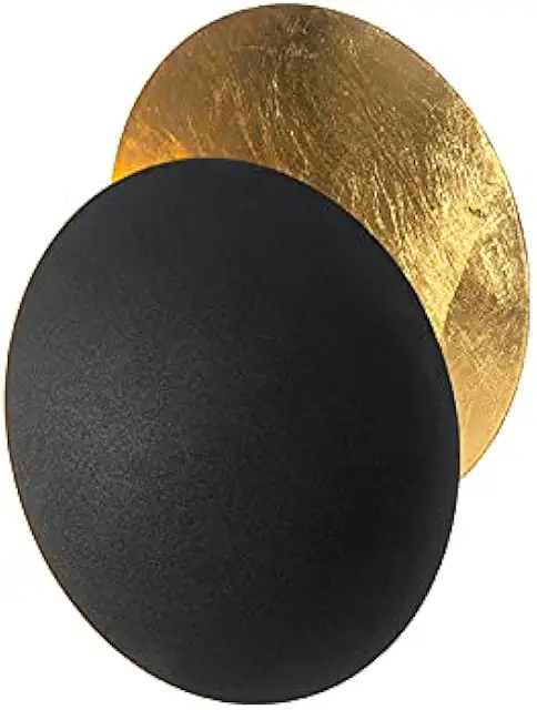 Applique Murale Orientale Qazqa Sunrise - Noir et Or Moderne - Éclairage Intérieur