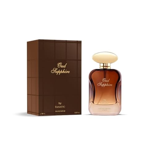 Image of Fanatic OUD Sapphire Perfume for Men & Women 100ml Luxury Vanilla Eau De Parfum with Long Lasting Unisex Fragrance for Everyday Use.