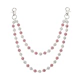uxcell Catena per borse in lega, con strass, estensore per borse, accessori per borse, jeans, accessori per borse, rosa e argento
