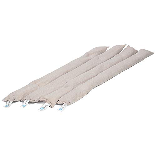 Image of PIG Dryer-Safe Reusable Water Absorbent Sock - 4 Pack - 3 inch x 38 inch - Absorbs Up to 34 oz per Sock - Beige - PM50676
