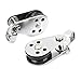 VGEBY Sailing Pulley,2pcs Stainless Steel Sailing Block Small Lifting Pulley Pulley Blocks Rope Runner Kayak for Boat Pulley Blocks Accessories