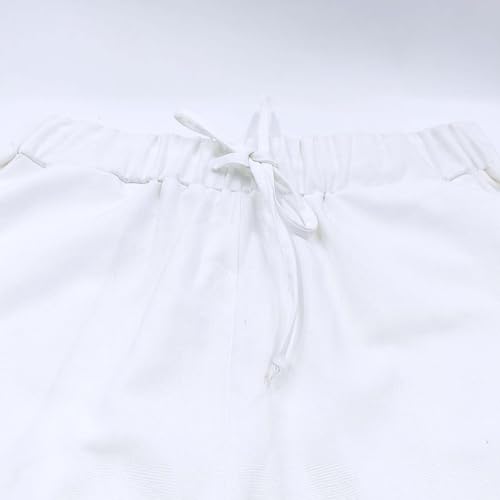 Womens Linen Pants with Pockets High Waist Comfy White Casual Pants Lightweight Loose Trousers2