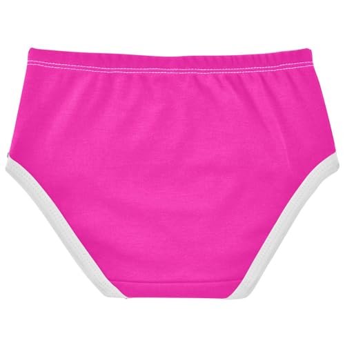 Joisal Toddler Girls Underwear 2t Cotton Panties Little Girl Durable Kids Briefs Undies Magenta Rose Pink2