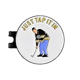 Zeety Funny Golf Ball Marker With Magnetic Hat Clip – Golf Accessories For Men And Women, Great Golf Gift For Players With Attitude (Just Tap It In)