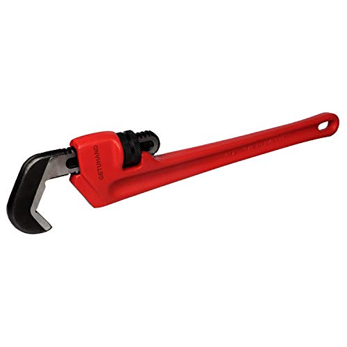 Image of 14-1 /2-inch Heavy Duty Hex Pipe Wrench, Model T-017 Straight Plumbing Wrench, 5 /8 inch - 1 1 /4 inch Capacity