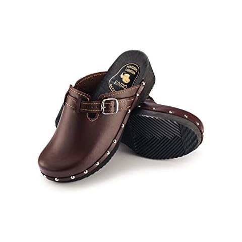 ESTRO Zuecos para Mujer de Madera De Trabajo CDL08 Cover