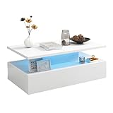 Photo Gallery lifezeal tavolino da salotto con luci a led, 20 colori, 8 luminosità, 8 velocità, regolabile, moderno, remoto controllo, tavolino basso in legno, per soggiorno, max 90 kg, 110x60x40cm (bianco) Photo Gallery lifezeal tavolino da salotto con luci a led, 20 colori, 8 luminosità, 8 velocità, regolabile, moderno, remoto controllo, tavolino basso in legno, per soggiorno, max 90 kg, 110x60x40cm (bianco)