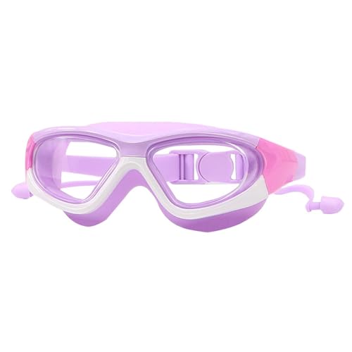 Genérico Gafas de natación para niños pequeños, gafas de natación juveniles | Anti Fog Kids Goggles - Vista ancha de silicona anteojos con correa ajustable para 8-12