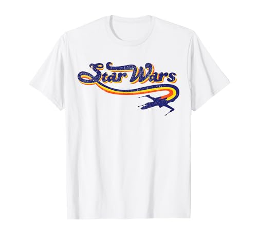 T-shirt Star Wars X-Wing rétro en coton col rond style vintage