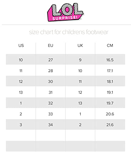 L.o.l. Surprise! Girls Rocker Diva Hightop Sneakers, Size 12 Black Pink #TOP5