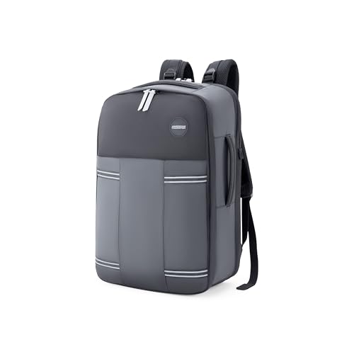 Image of American Tourister Aston 2.0 | 40 Ltrs | 2 Compartments | Bottle Pocket | Ergonomic Padded Back Panel & Shoulder Straps | Outdoor Laptop Backpack | 1 Year International Warranty | Black