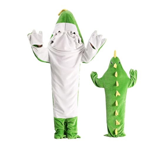 Couverture à capuche dinosaure pour adulte et enfant sac de couchage portable
