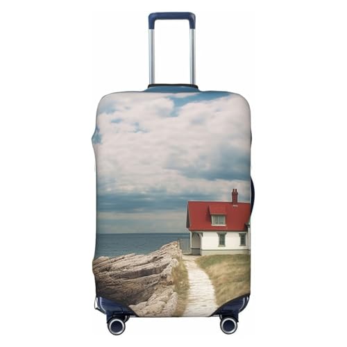 Travel Luggage Cover Fashion Suitcase Protector Lighthouse Backdrop Spandex Baggage Covers Washable Suitcase Covers Anti-Scratch Luggage Cover Protectors Fits 18-32 Inch Suitcases Small