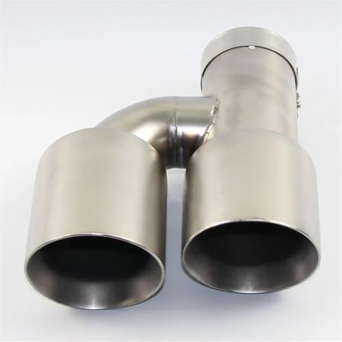 Silencieux d'échappement double sortie en H en acier inoxydable pour voiture 60-101mm