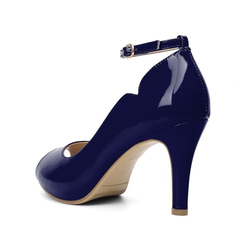 AUMOTED High Heels Pumps Platforms Shoes for Party Daily 3.4" Dressy Pumps3