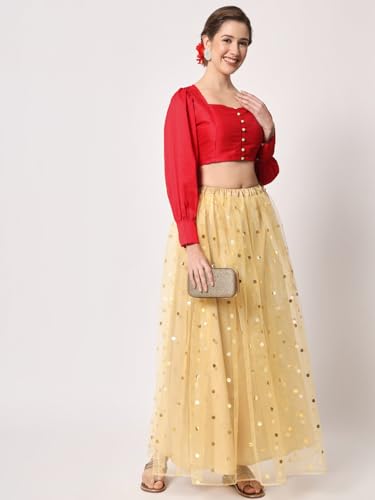 Image of studio rasa Chroma Button Down Shirt Style Blouse Crop Top for Women Girls Casual Party