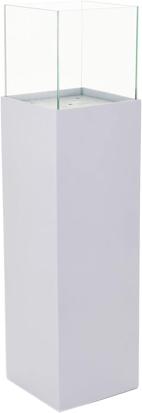 VIVANNO Photophore-Colonne Bougeoir-Lanterne décorative Candela Blanc Mat 100 cm de Haut