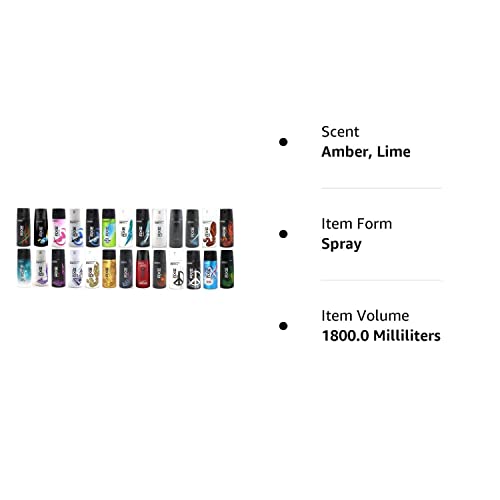 12 Axe Body Spray Deodrant Anit-Aerspirant (12X 150 Ml/5.07 Oz, Mix Within The Available Kinds) #TOP3