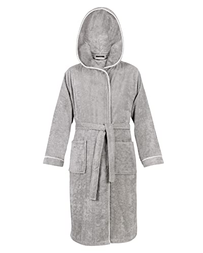 Albornoz de hombre LAYNENBURG de algodón 100%, bata larga de baño de 360g/m2 talla L 3